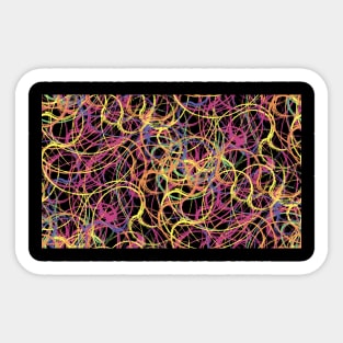 Hand drawn colorful abstract colorful psychedelic banner Sticker